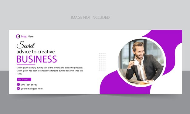 Vector moderne unieke facebook cover ontwerp sjabloon