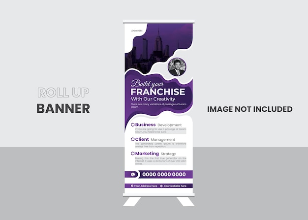 Vector moderne zakelijke roll-up banner sjablonen