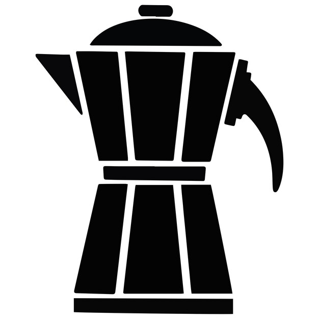 Vector moka pot for brewing coffee illustration