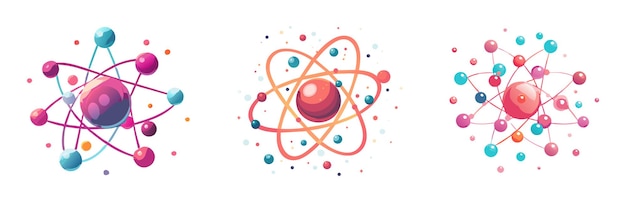 Vector moleculen chemische moleculen designcolorful moleculaire cellen vector ilustration