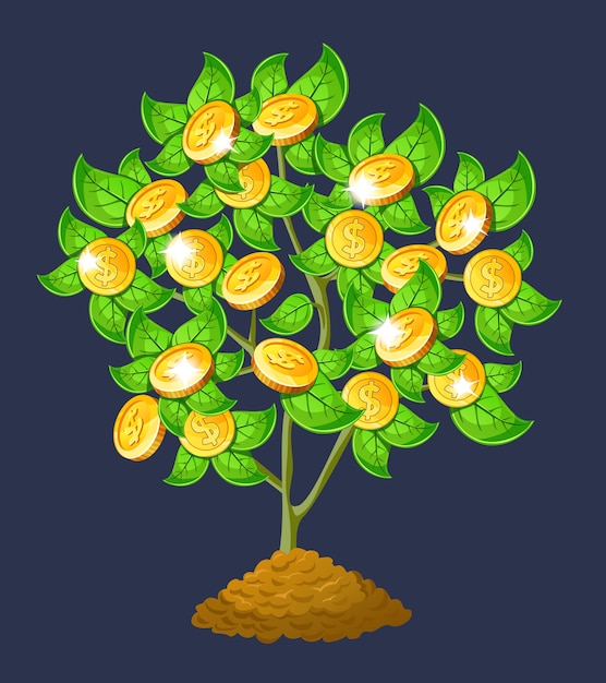 Vector money tree.