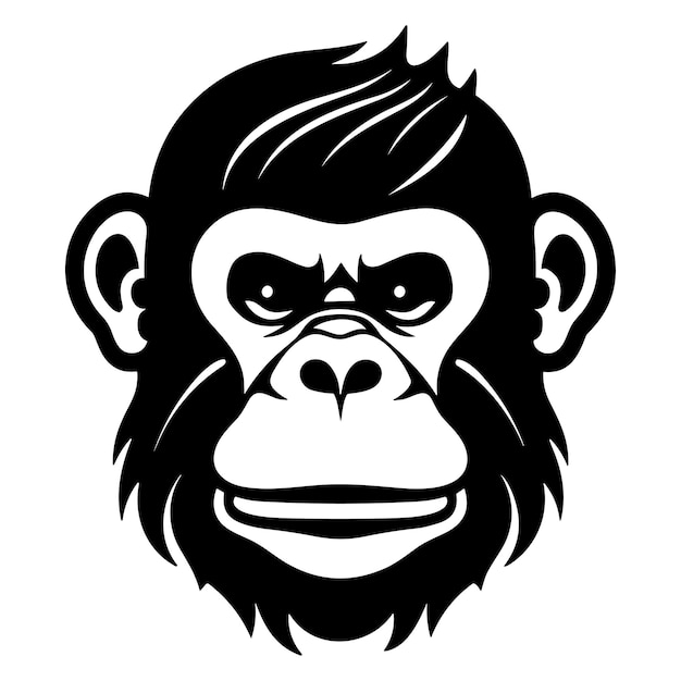 Vector monkey head