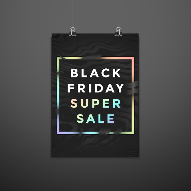 Vector vector monochrome art texture black friday sale pearl sign discount decoration abstract modern design trendy flyer layout minimal advertising suspended poster template on dark wall background