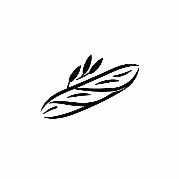 Vector of a monochrome leaf illustration in vector format