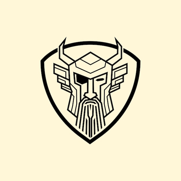 Vector monoline Odin logo sjabloon vector