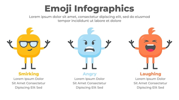 Vector monster cartoon character design with different facial expressions