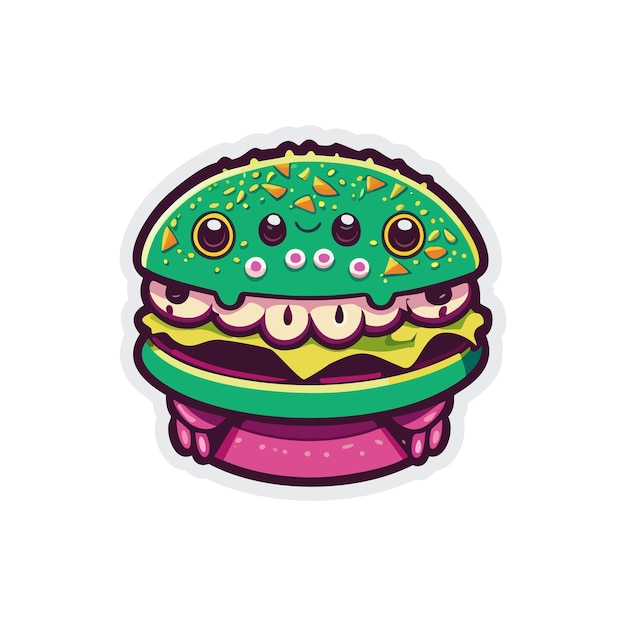 Vector monster voedsel illustraties mengen culinaire chaos en creatieve precisie met monstrueuze flair