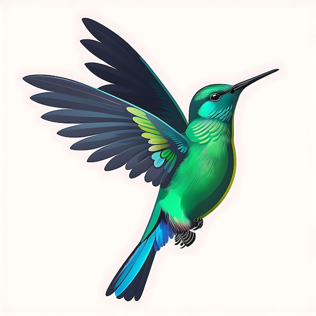 vector mooi vliegend kolibrie-ontwerpelement voor banners, posters, folders en brochures