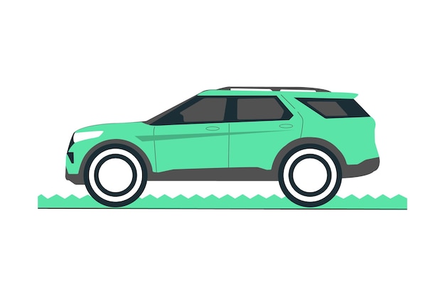 Vector mooie auto concept illustratie