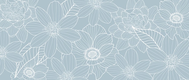 Vector mooie blauwe bloemen achtergrond voor tekst dekt wallpapers presentaties