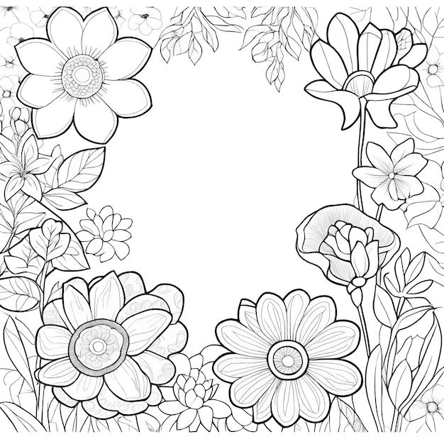 vector mooie bloemencompositie decoratieve schets