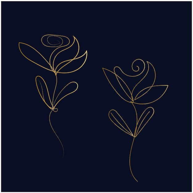 Vector mooie cirkelvormige gouden bloemen frame ontwerp