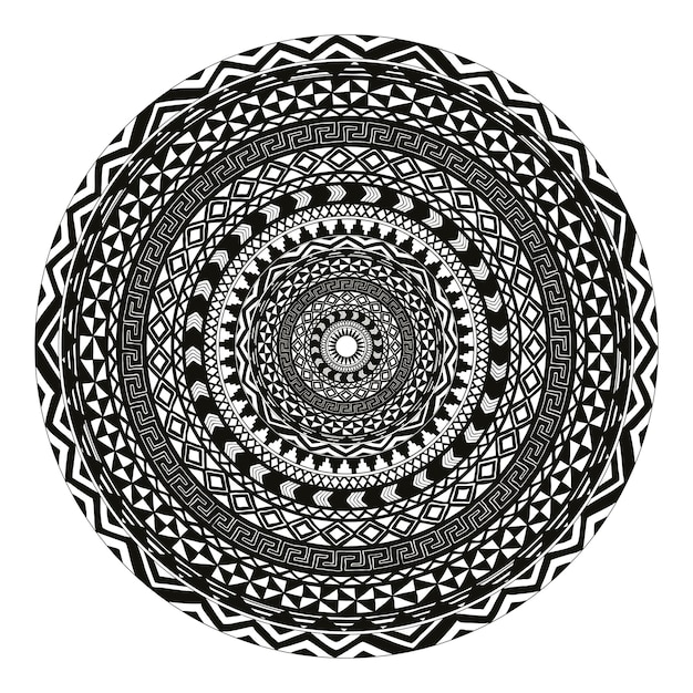 Vector mooie deco zwart-wit mandala