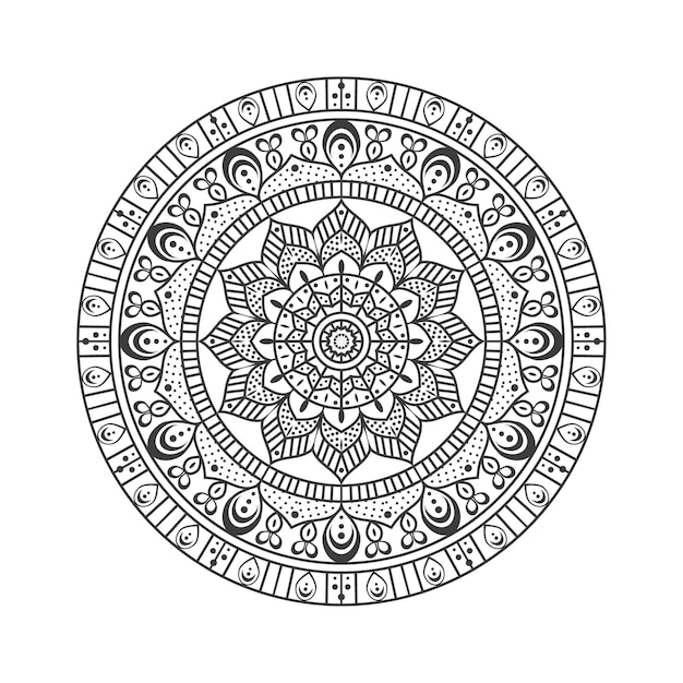 Vector vector mooie mandala ontwerp creatieve sierelementen