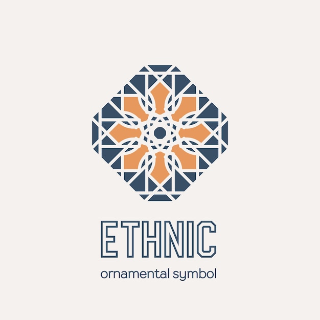 Vettore emblema etnico del mosaico di vettore
