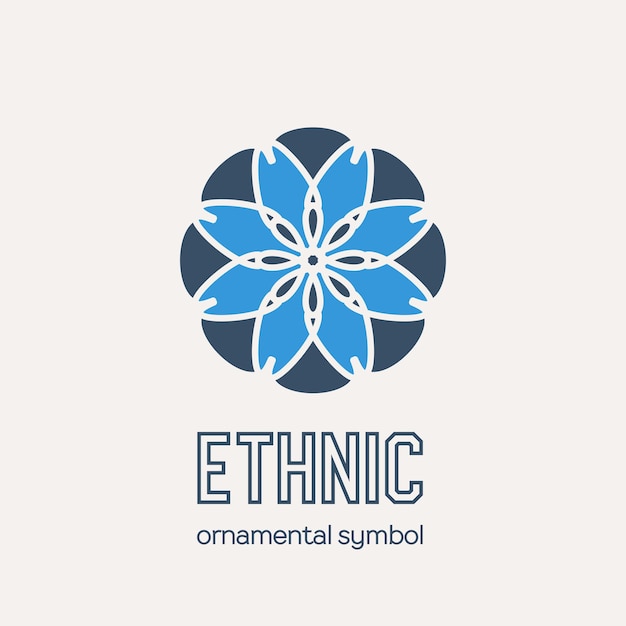 Vector vector mosaic ethnic emblem