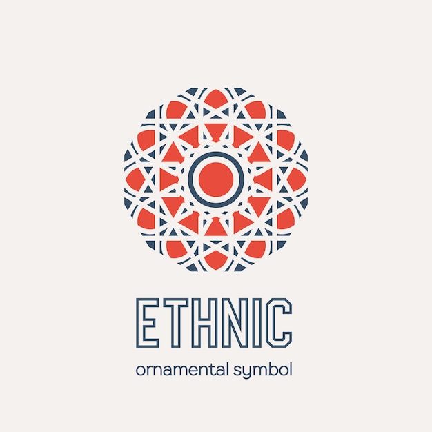 Vector Mosaic Ethnic Emblem