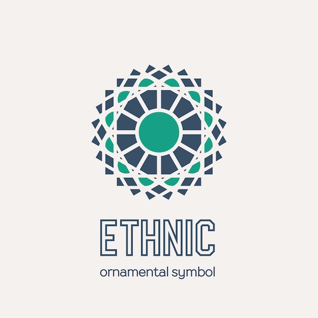 Vector mosaic ethnic emblem