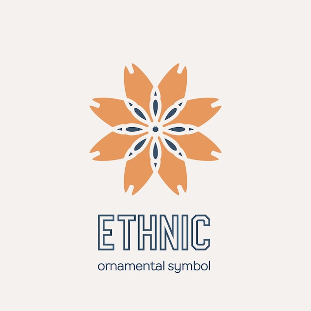 Vector mosaic ethnic emblem