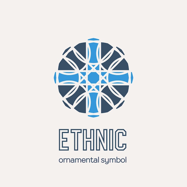 Vector mosaic ethnic emblem