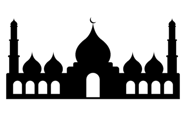 Vector vector mosque silhouette illustration