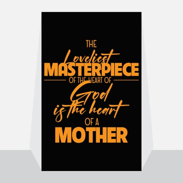 Vector mother039s beroemde typografie posterontwerp