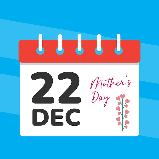 Vector mothers day calendar icon vector illustration