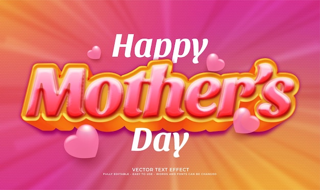 Vector vector mothers day logo icon with 3d style effect 01