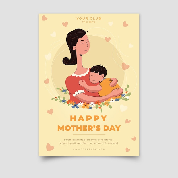 Vector Mothers Day poster design