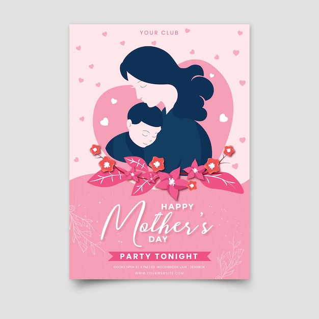 Vector Mothers Day poster design