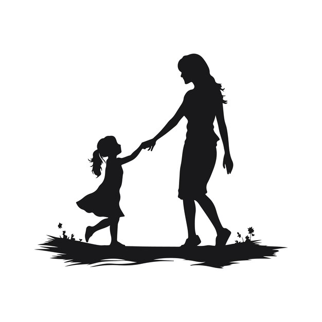 Vector vector mothers day with mother and children