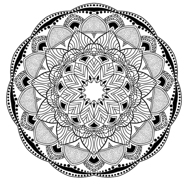 Vector motief luxe decoratie abstracte mandala ramadan yoga Indiase puja geometrische patroon alpona