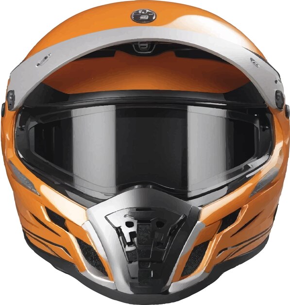 Vector motorfiets helm motorfiets bestuurder hoofd 3d realistische vector