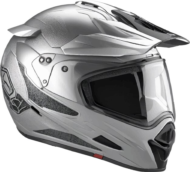 Vector motorfiets helm motorfiets bestuurder hoofd 3d realistische vector
