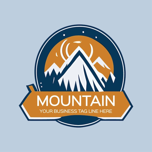 Vector vector mountain adventure logo