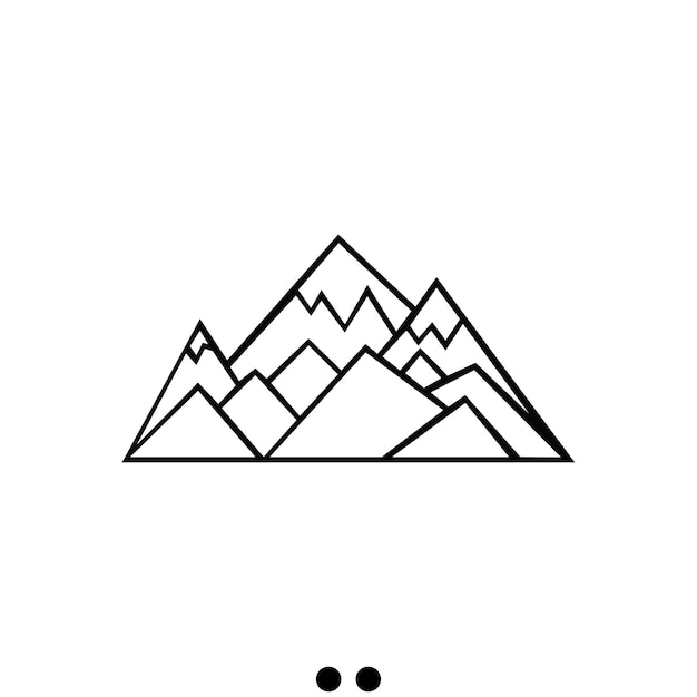 Vector mountain icon logo template vector illustration design