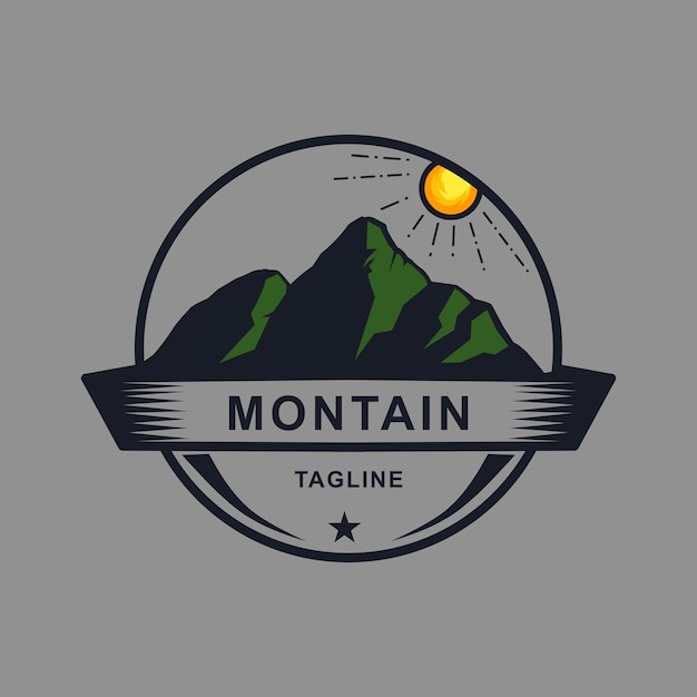 Vector mountain logo or symbol