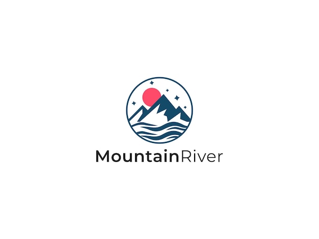 Vector Mountain River Logo