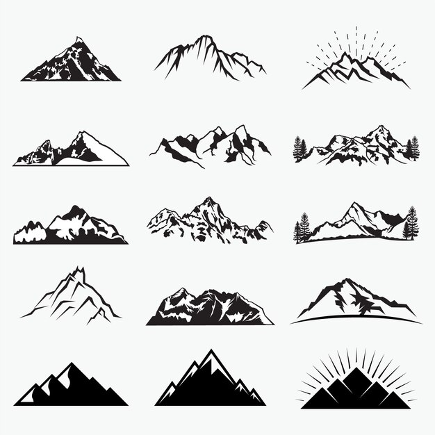 Vector vector mountain shapes 