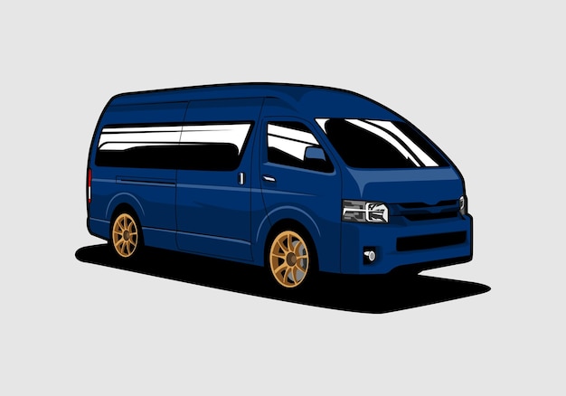 vector mpv van car illustration