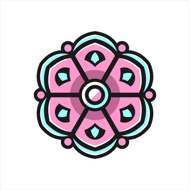 vector multicolor mandala logo template