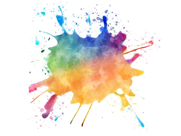 vector of multicolored blot watercolor splash.