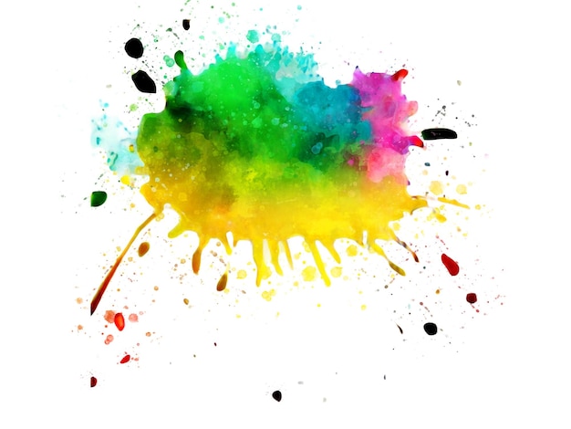 Vector of multicolored blot watercolor splash.