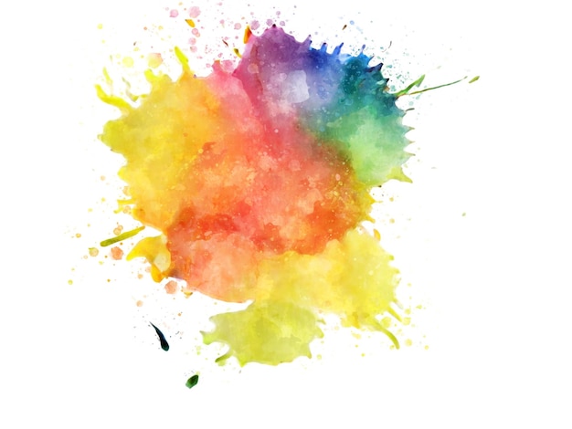 Vector of multicolored blot watercolor splash.