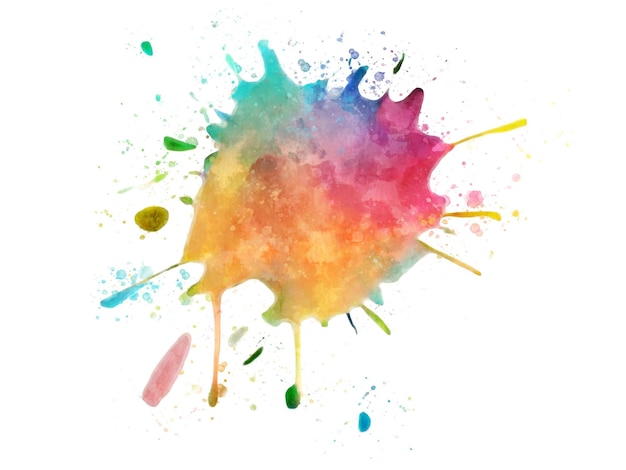 Vector of multicolored blot watercolor splash.