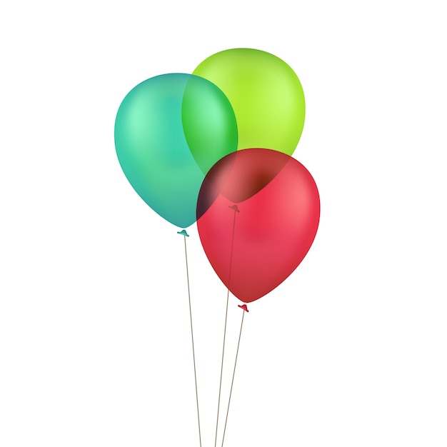 Vector Multicolored Colorful Balloons