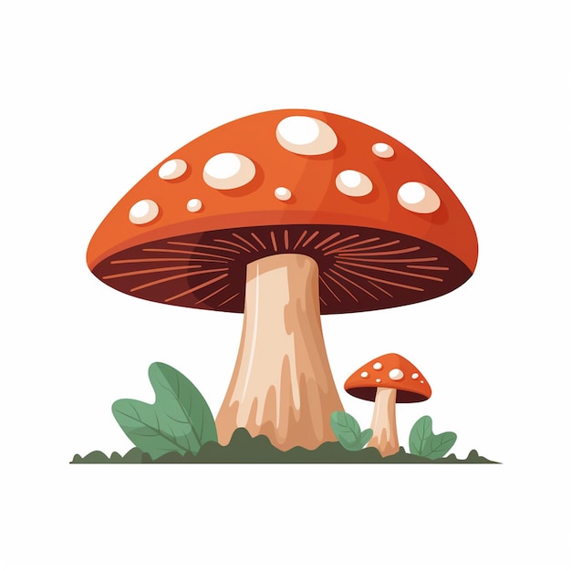 Vector vector mushroom illustration design nature forest drawing art food isolated mushrooms aut