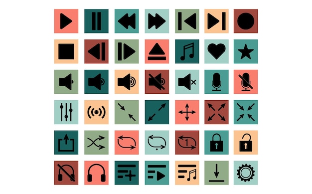 Vector of the music icons