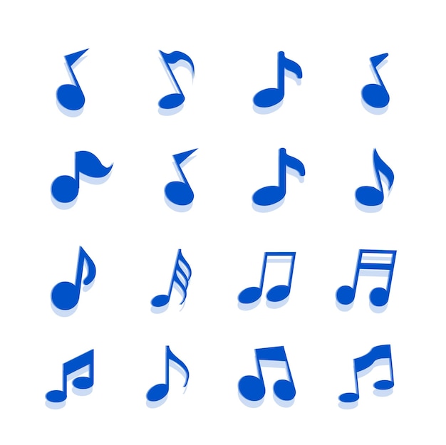 Vector music notes