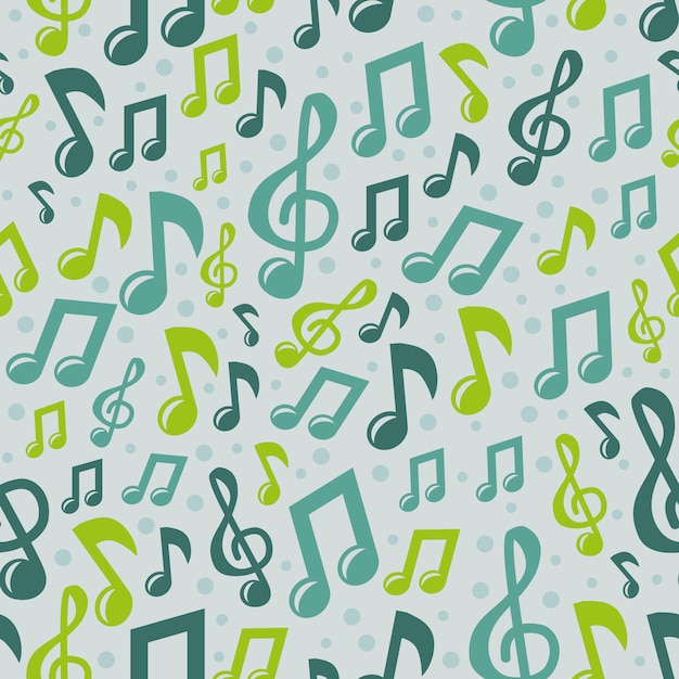 Vector music seamless pattern